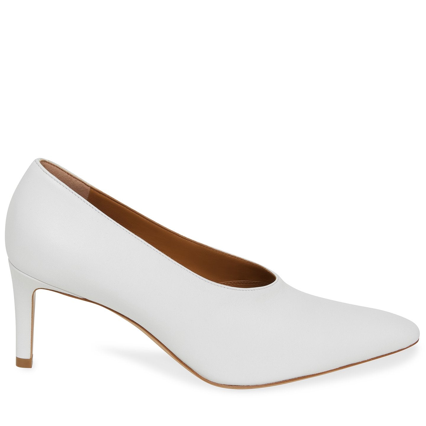 Pointy 65 Heel Lamb, White