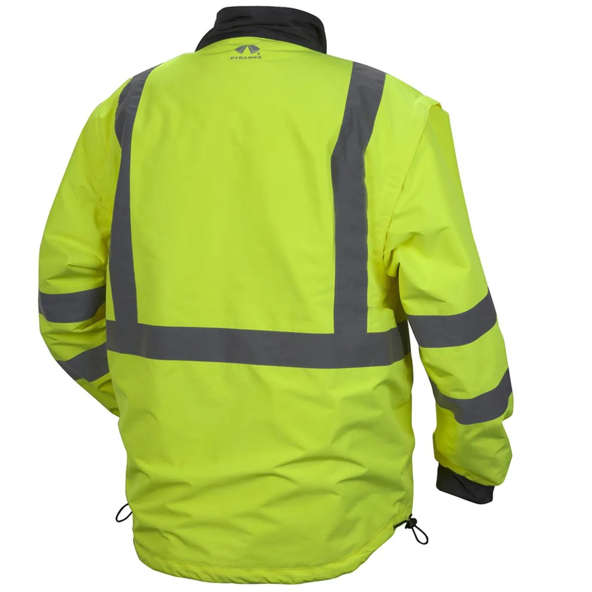 Pyramex Safety Winter Wear RJR3410 Series Class 3 Hi-Vis Lime 4-in-1 Quilted Reversible Jacket