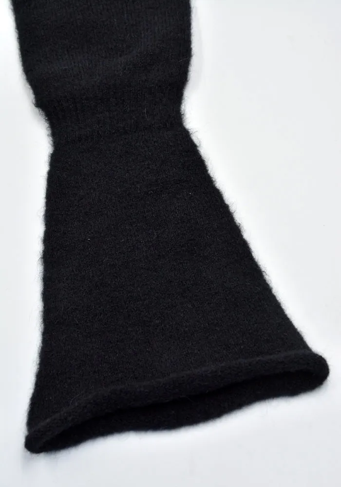 RICK OWENS MEN RR02D6498 KWP KNIT GLOVES BLACK