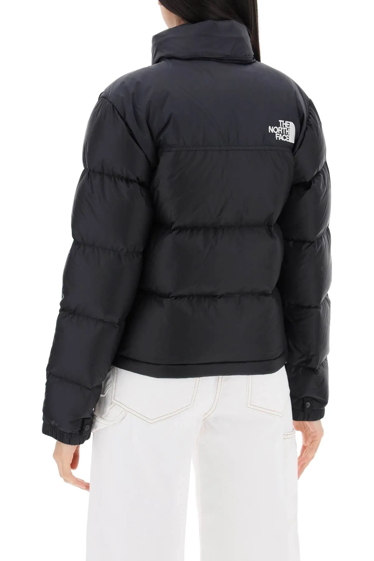 ripstop nylon nuptse cropped down jacket NF0A3XEO R TNF BLACK