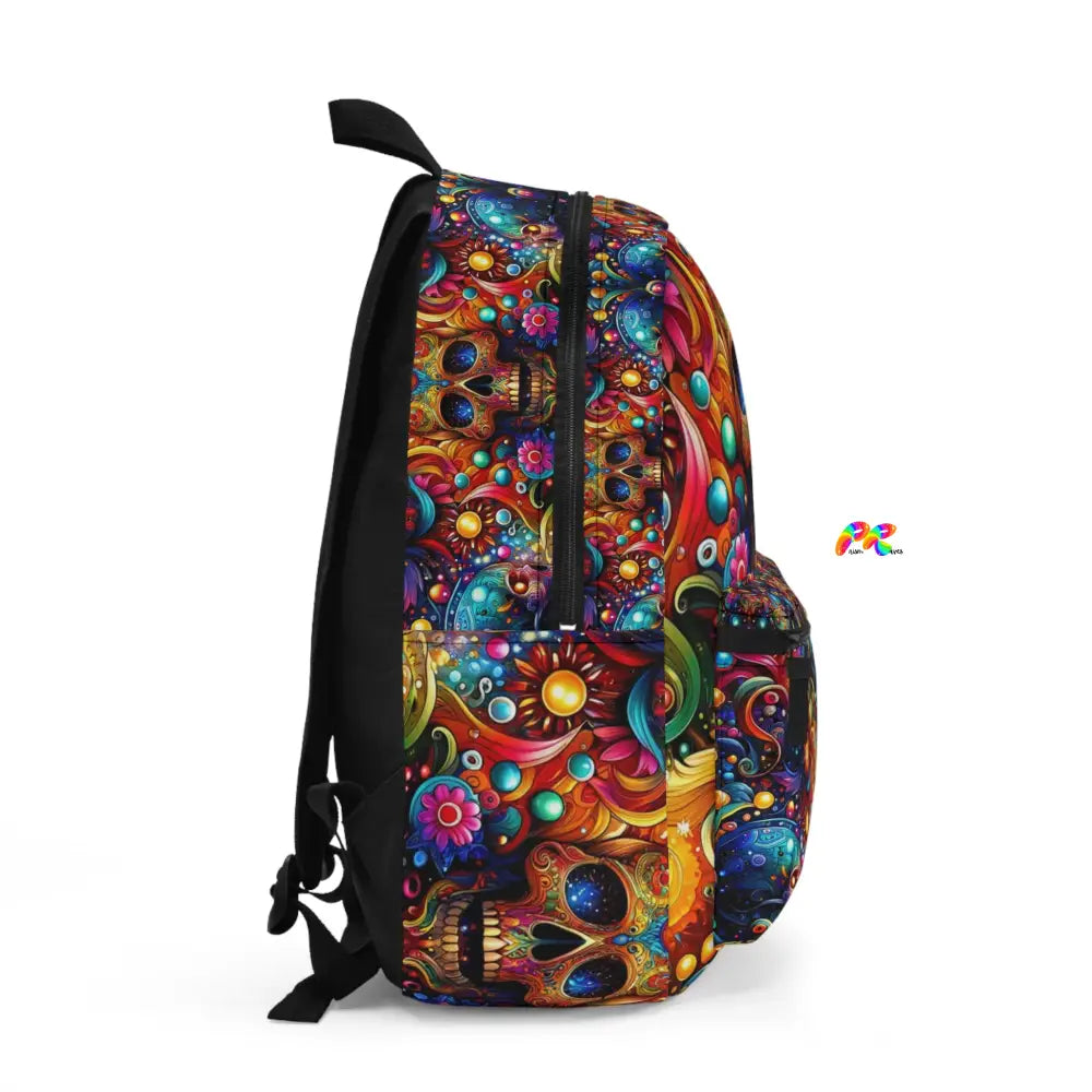 Skull Light Fantasia Rave Backpack