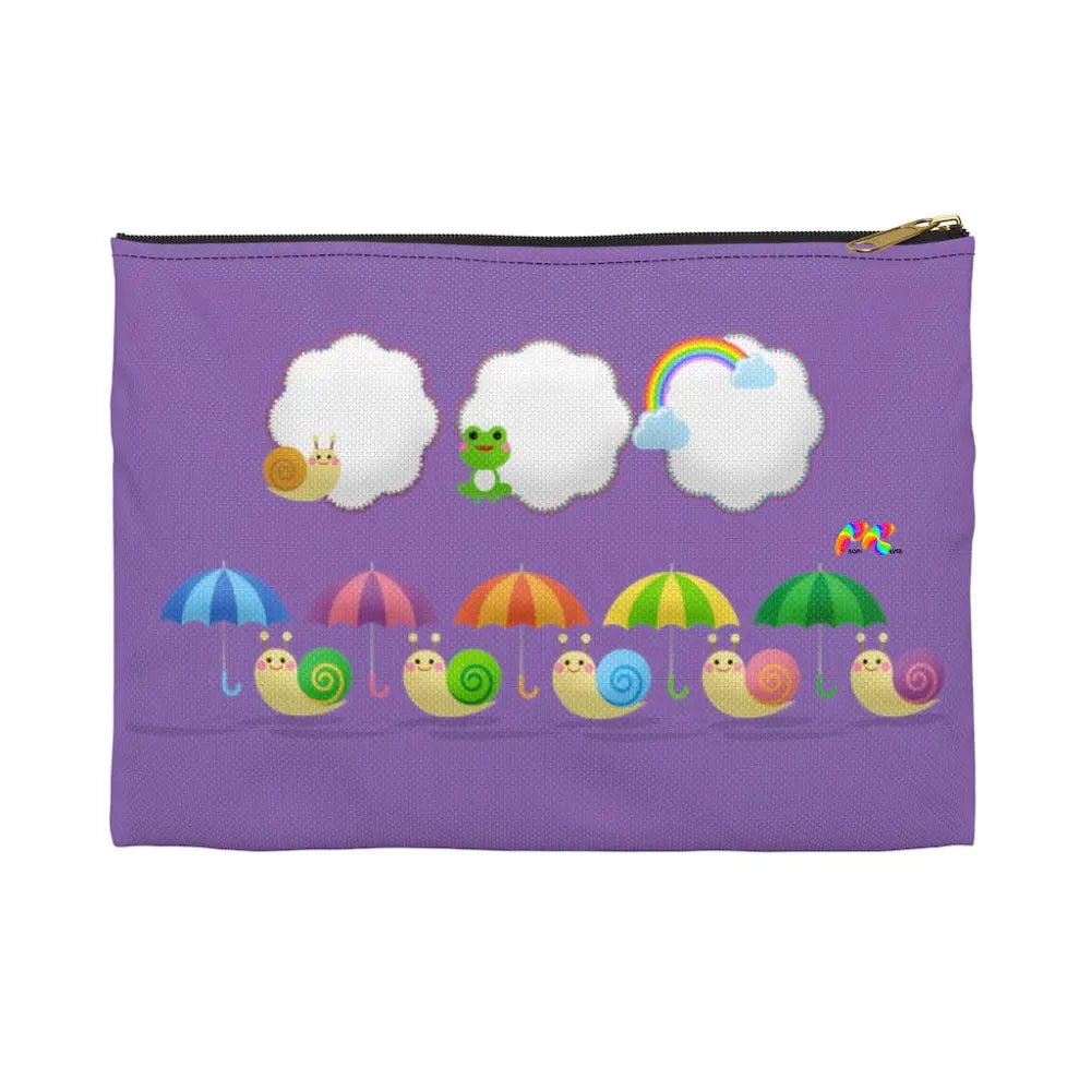 Snails with Umbrellas Accessory Pouch