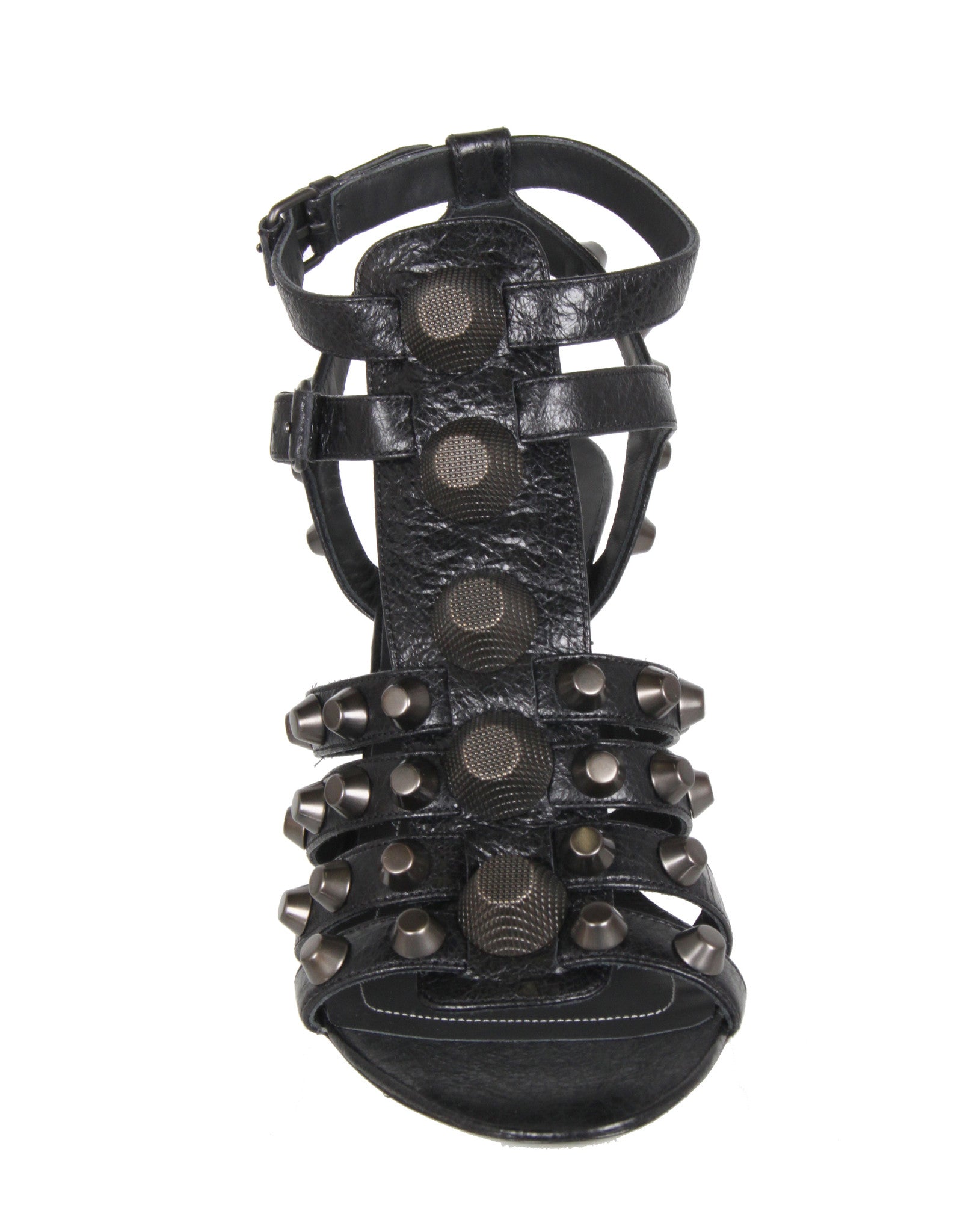 Studded Gladiator Wedge 80 G12, Black/Gunmetal