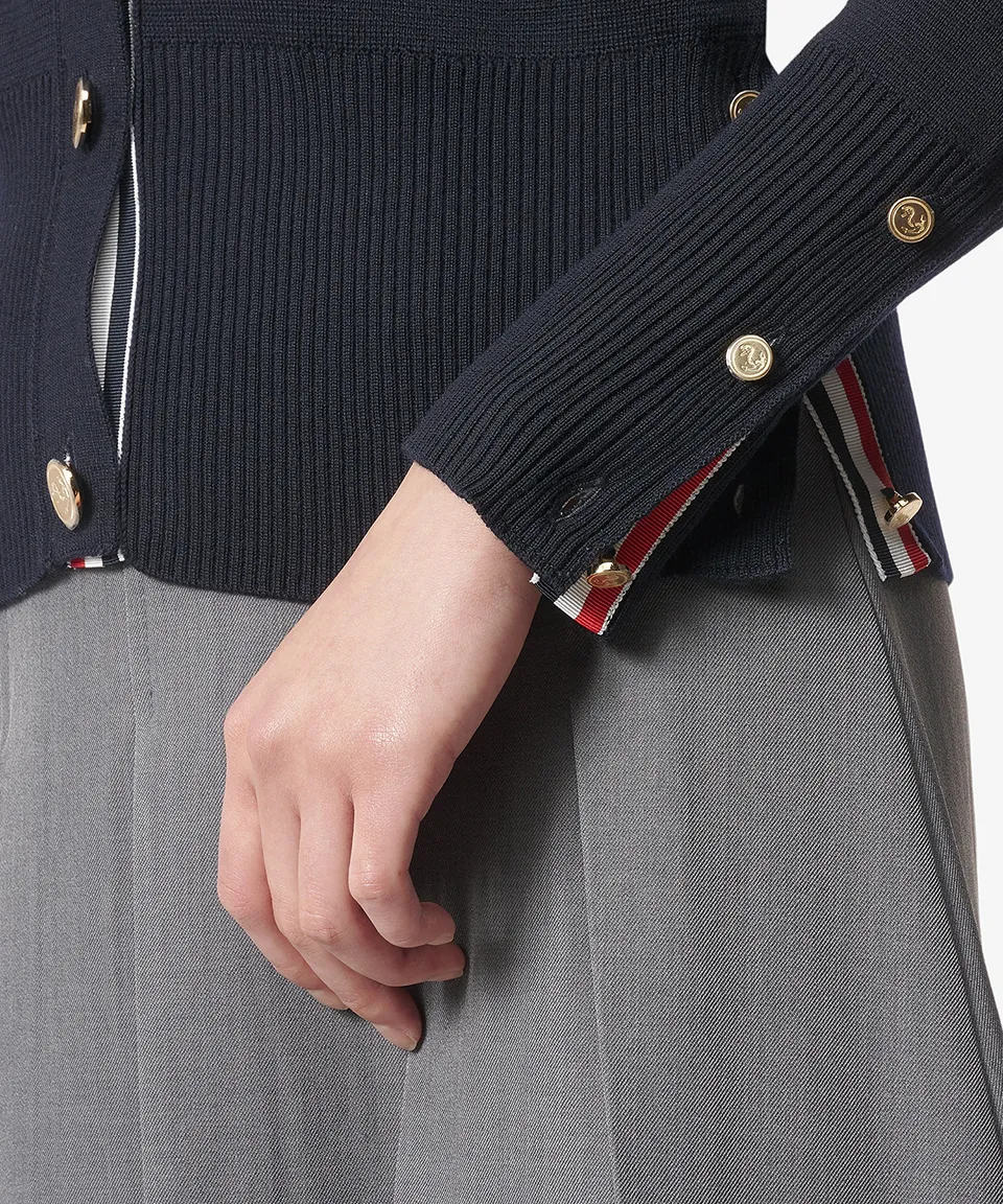 THOM BROWNE  |Stripes Casual Style Wool Street Style Long Sleeves Plain