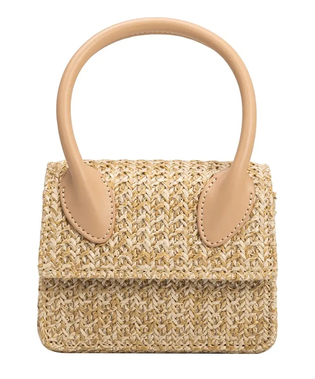 Tyla Straw Crossbody Bag - Natural