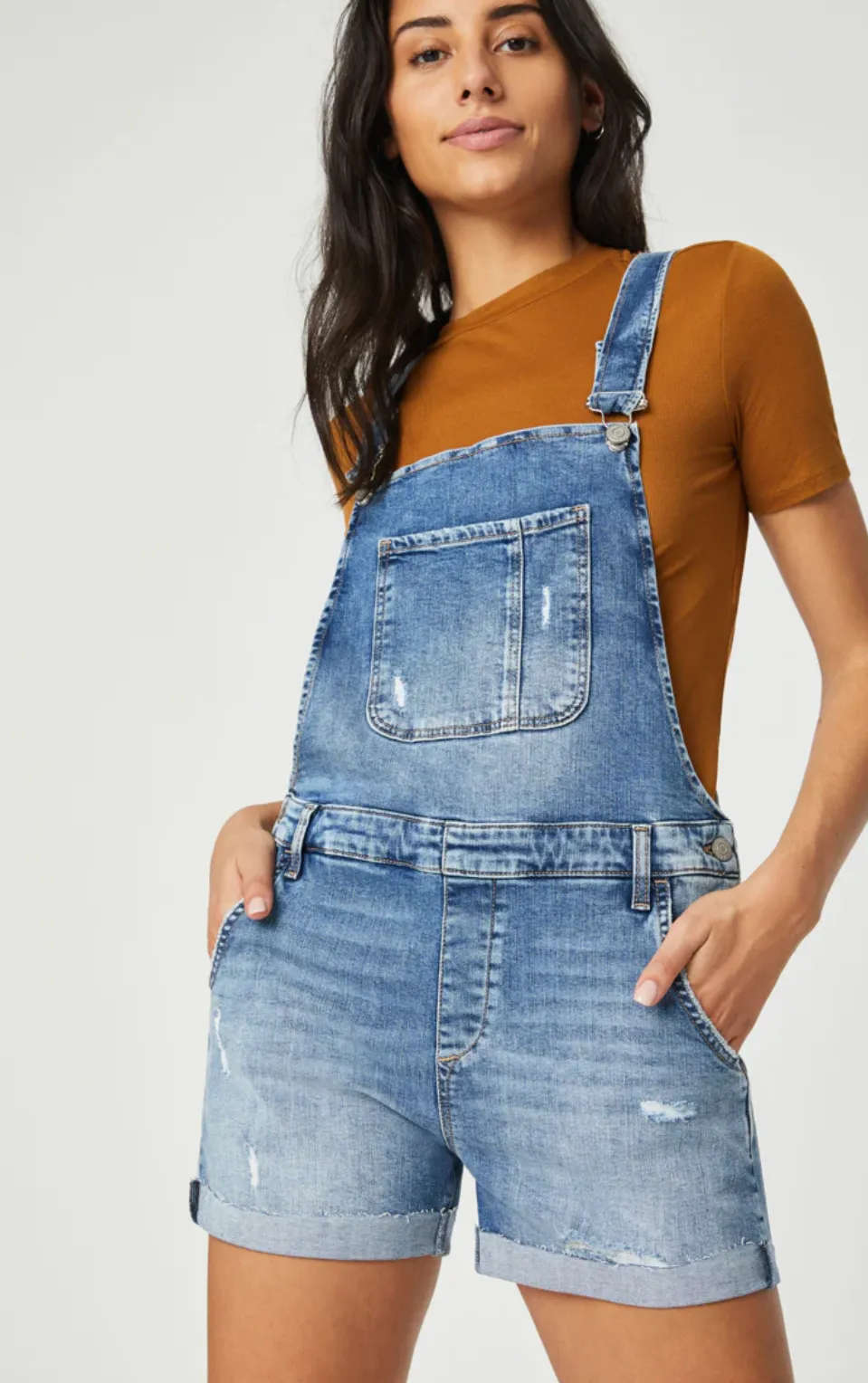 WANDA USED RIPPED & FRINGE VINTAGE SHORTALLS