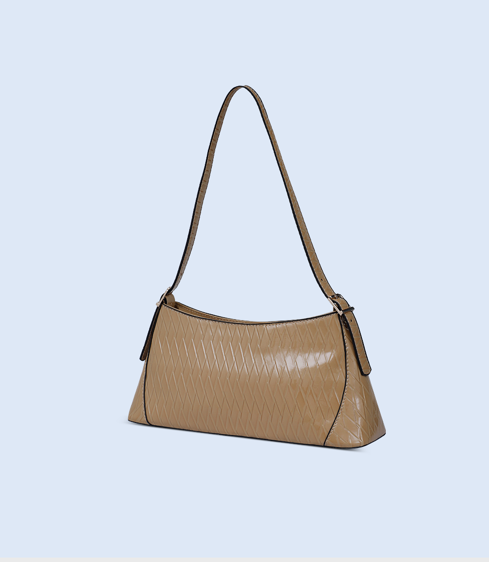 WB2405-BEIGE-Women Shoulder Bag