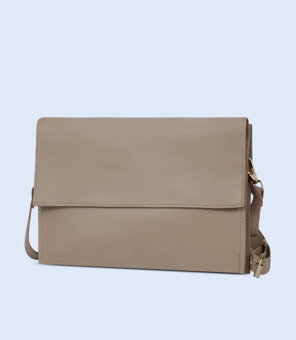 WB2409-BEIGE-Women Shoulder Bag