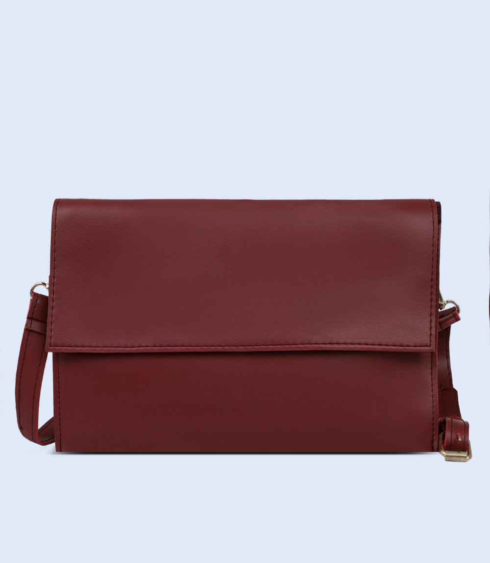 WB2409-MAROON-Women Shoulder Bag