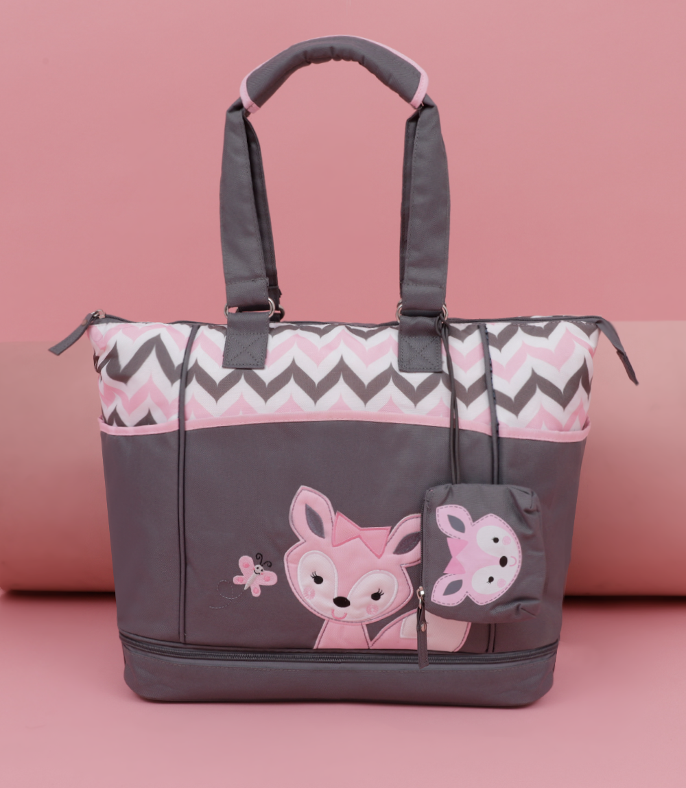 WB2411-Grey/Pink-Bag For Mothers