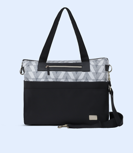 WB2412-BLACK/WHIT-Bag For Mothers