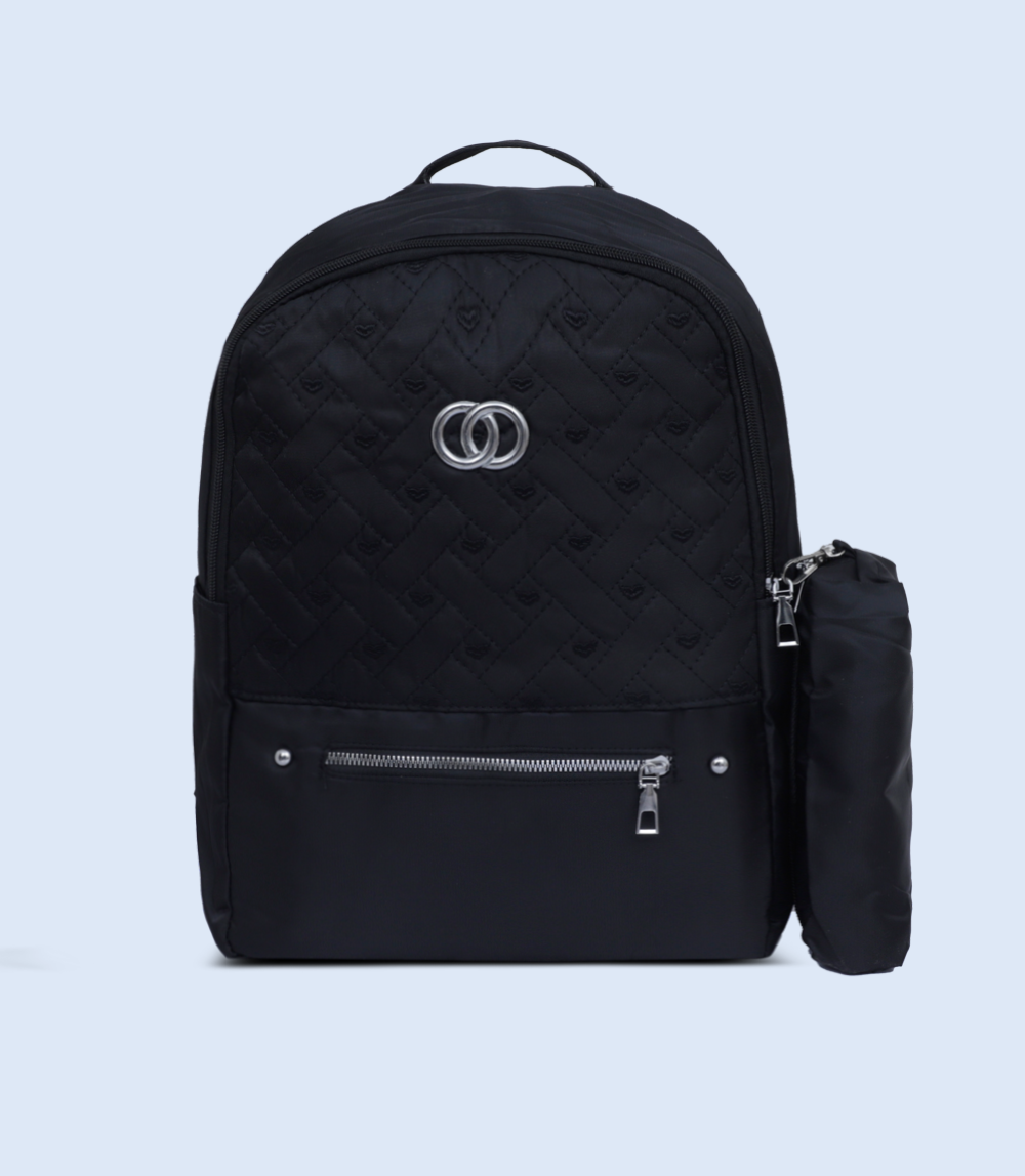 WB2449-BLACK-Women Backpacks