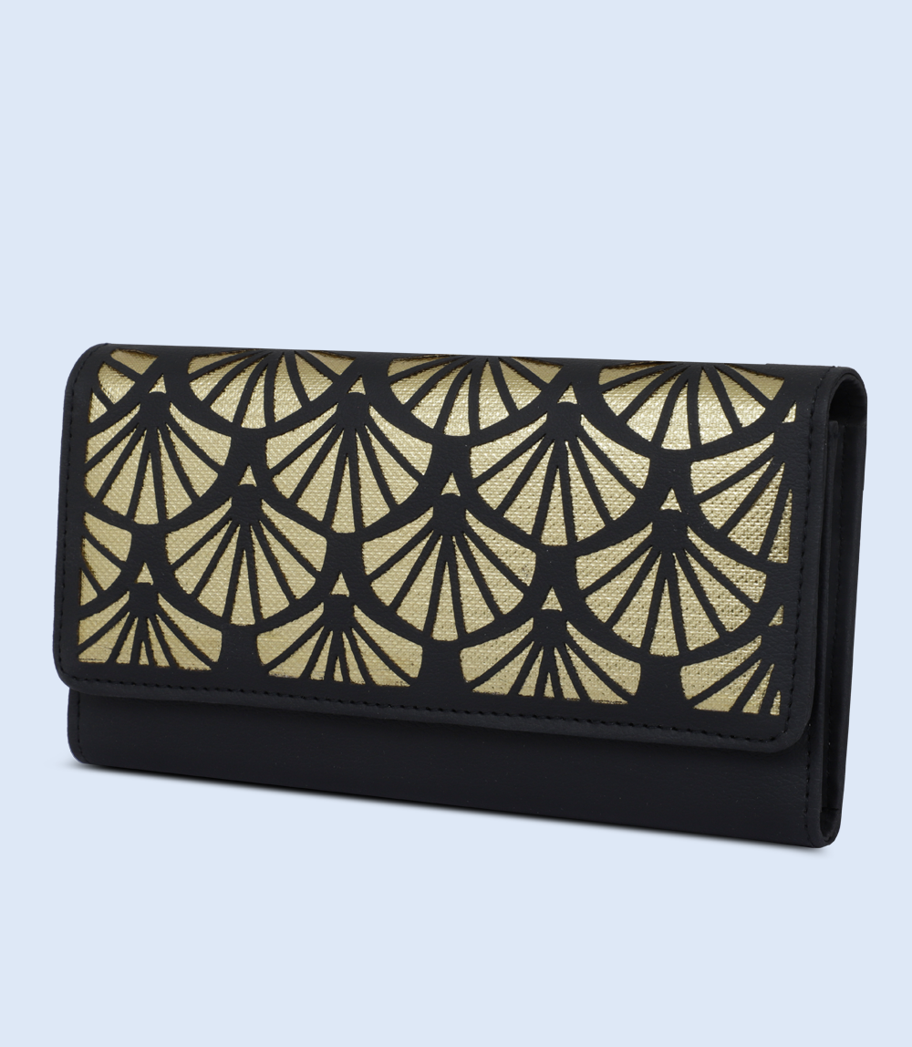 WB2510-BLACK/GOLD-Women Wallet