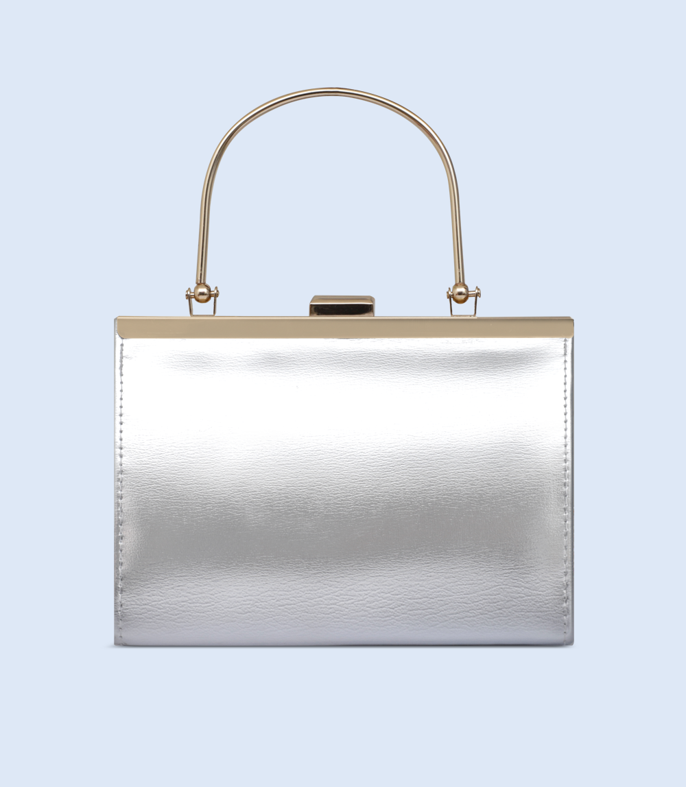 WB2613-SILVER-Women Snazzy Clutch