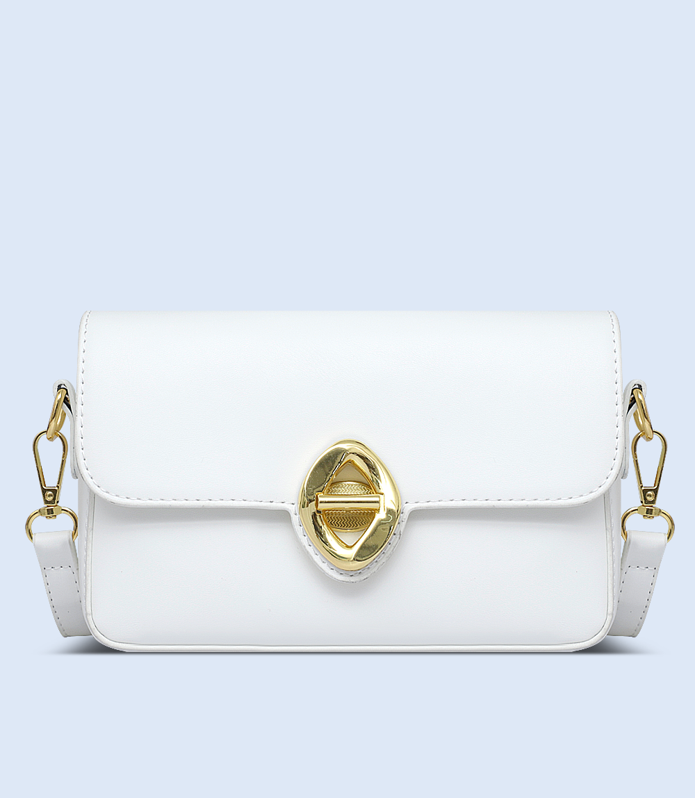 WB2695-WHITE-Women Trendy Bag