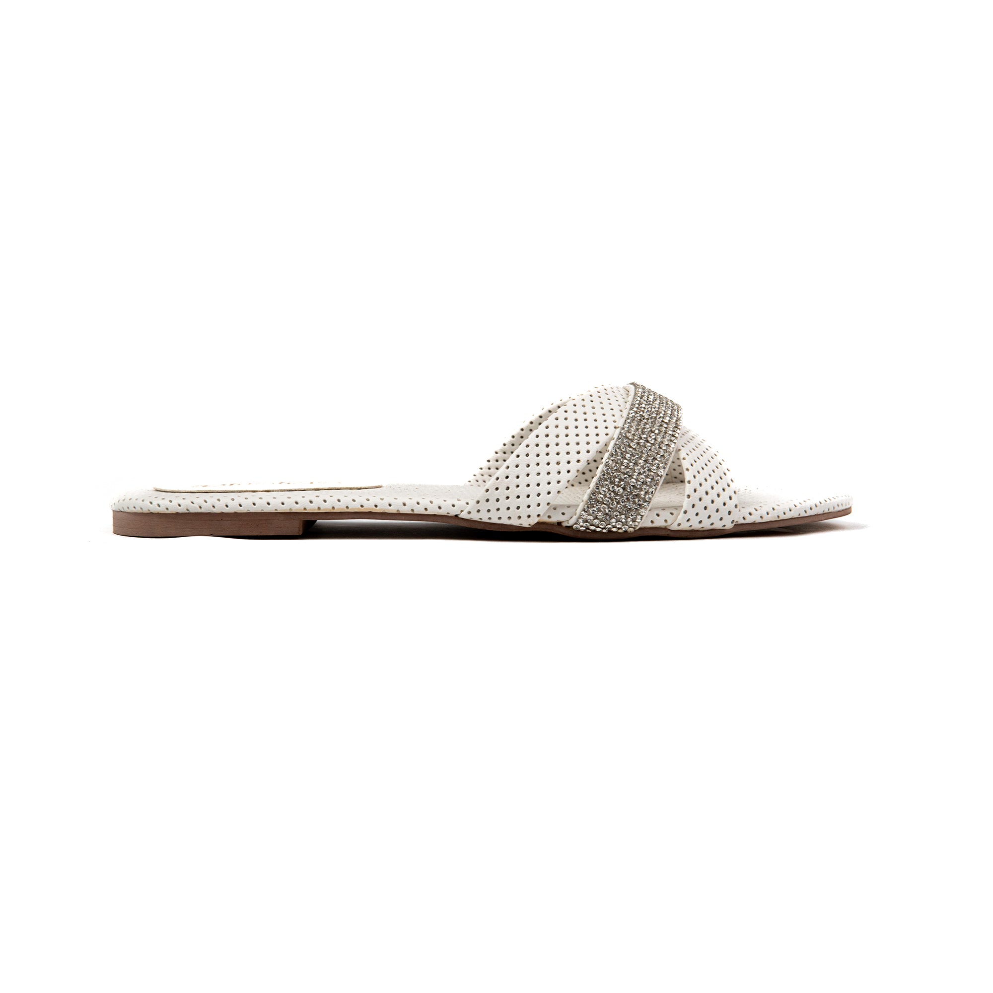 White Mesh Strip Slides