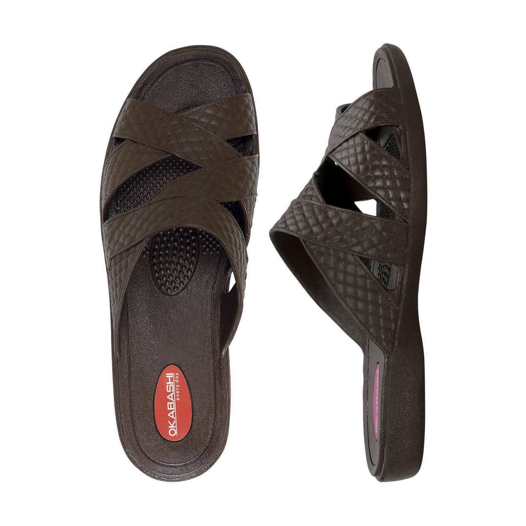 Women's Cross Strap Sandal by Okabashi Made in USA