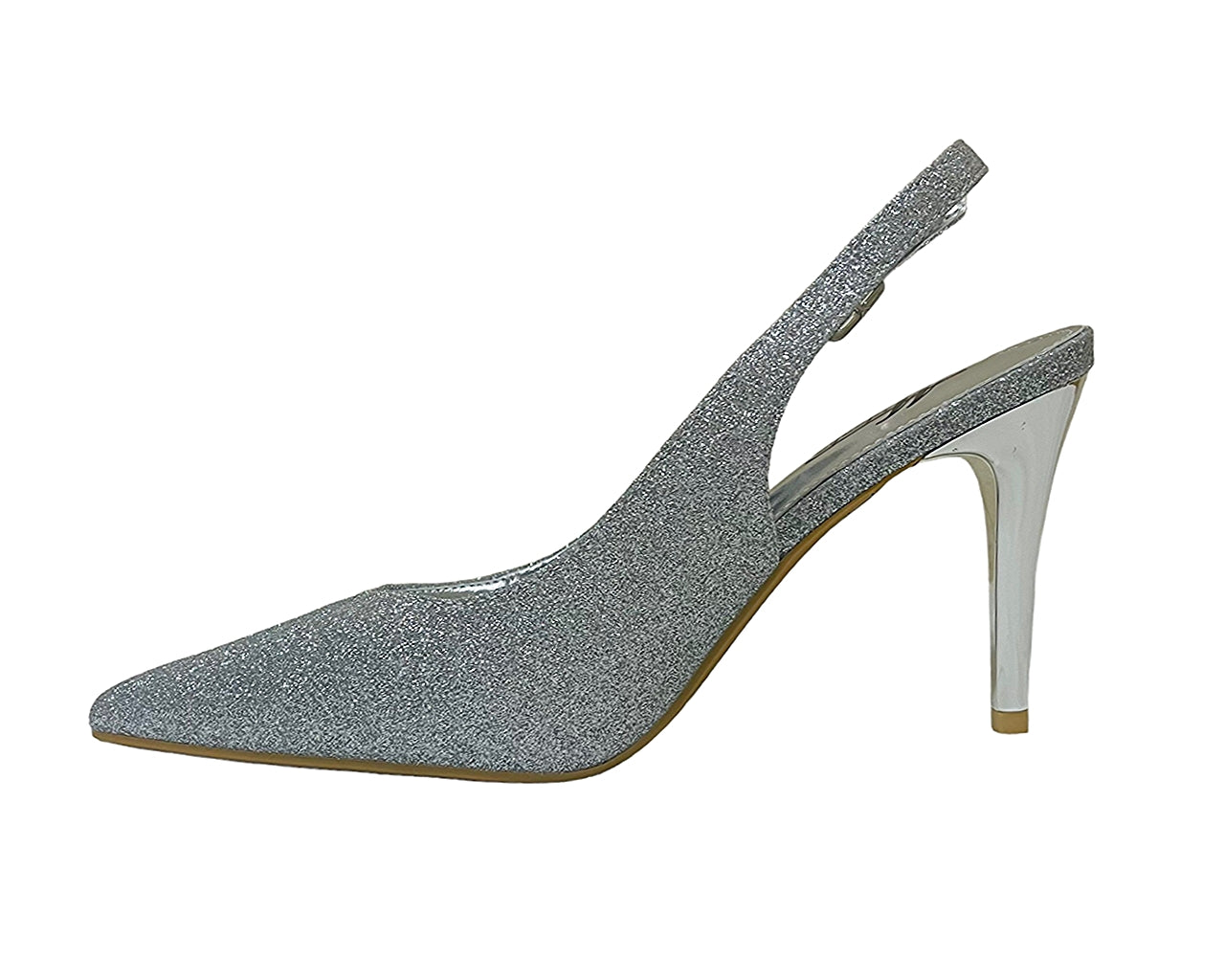 Women's Glitter Stiletto Heel Slingback Shoes