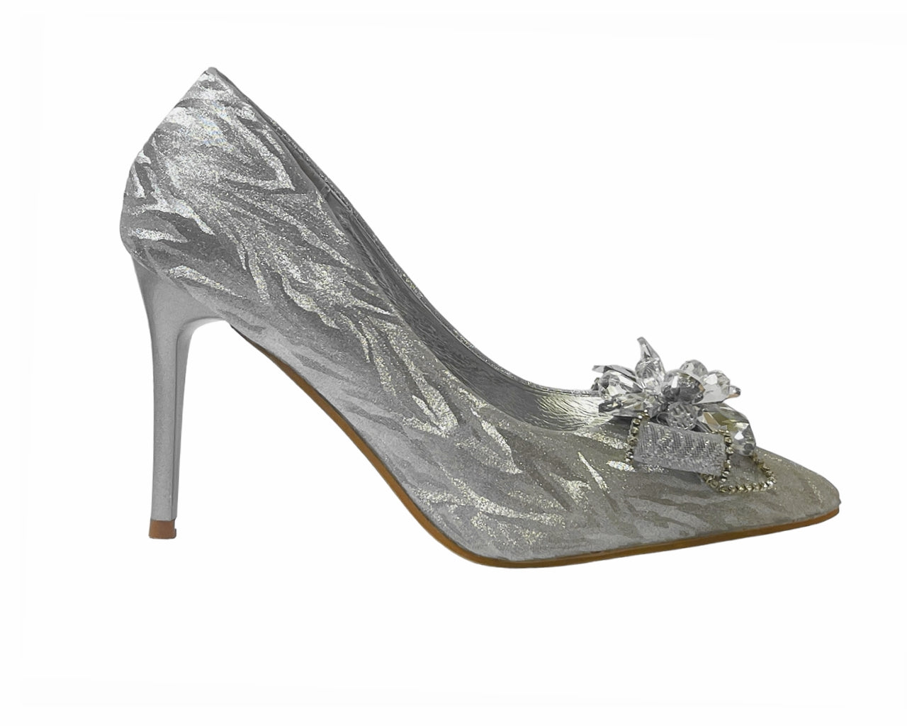 Women's High Heel Diamante Court Shoes