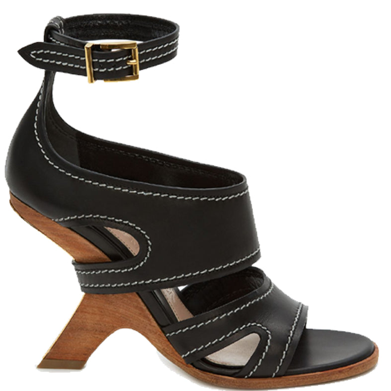 Wood Heel Ankle, Black