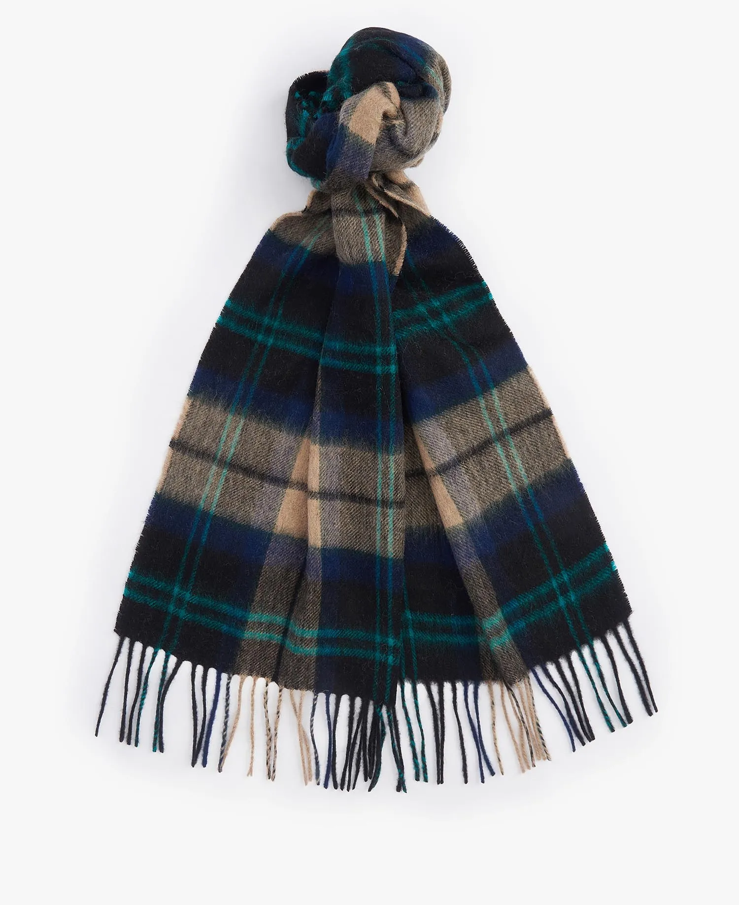 Wool Cashmere Scarf Green Loch