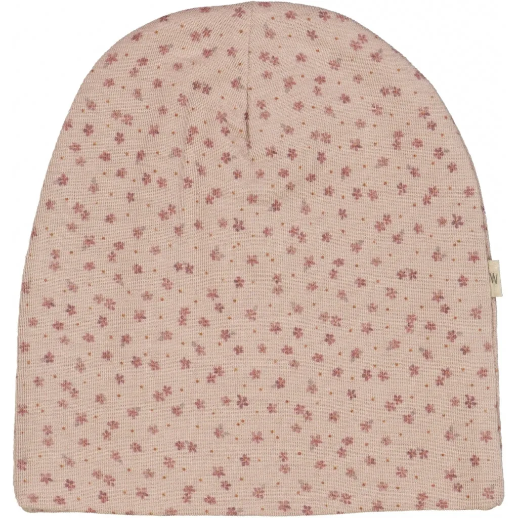 Wool Hat & Neckwarmer Arta - flower dots