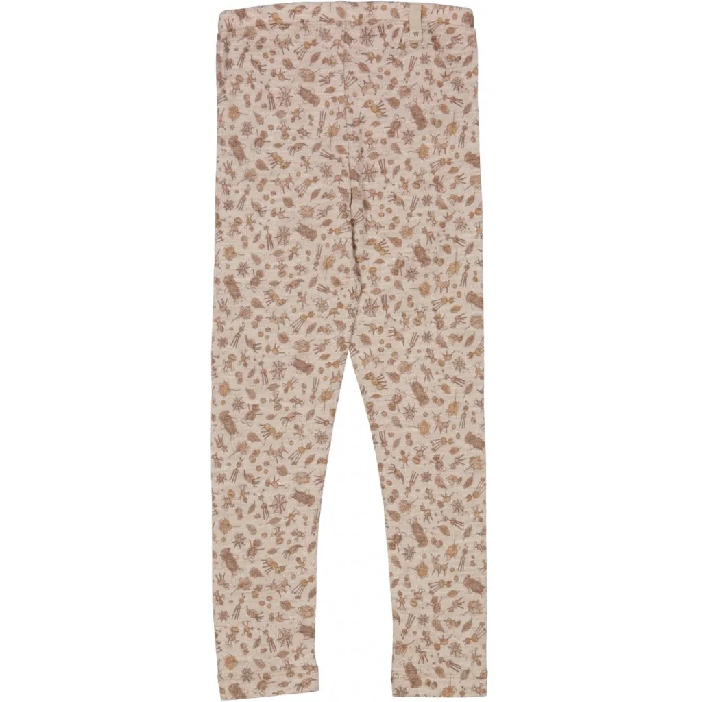 Wool Leggings - beige chestnut