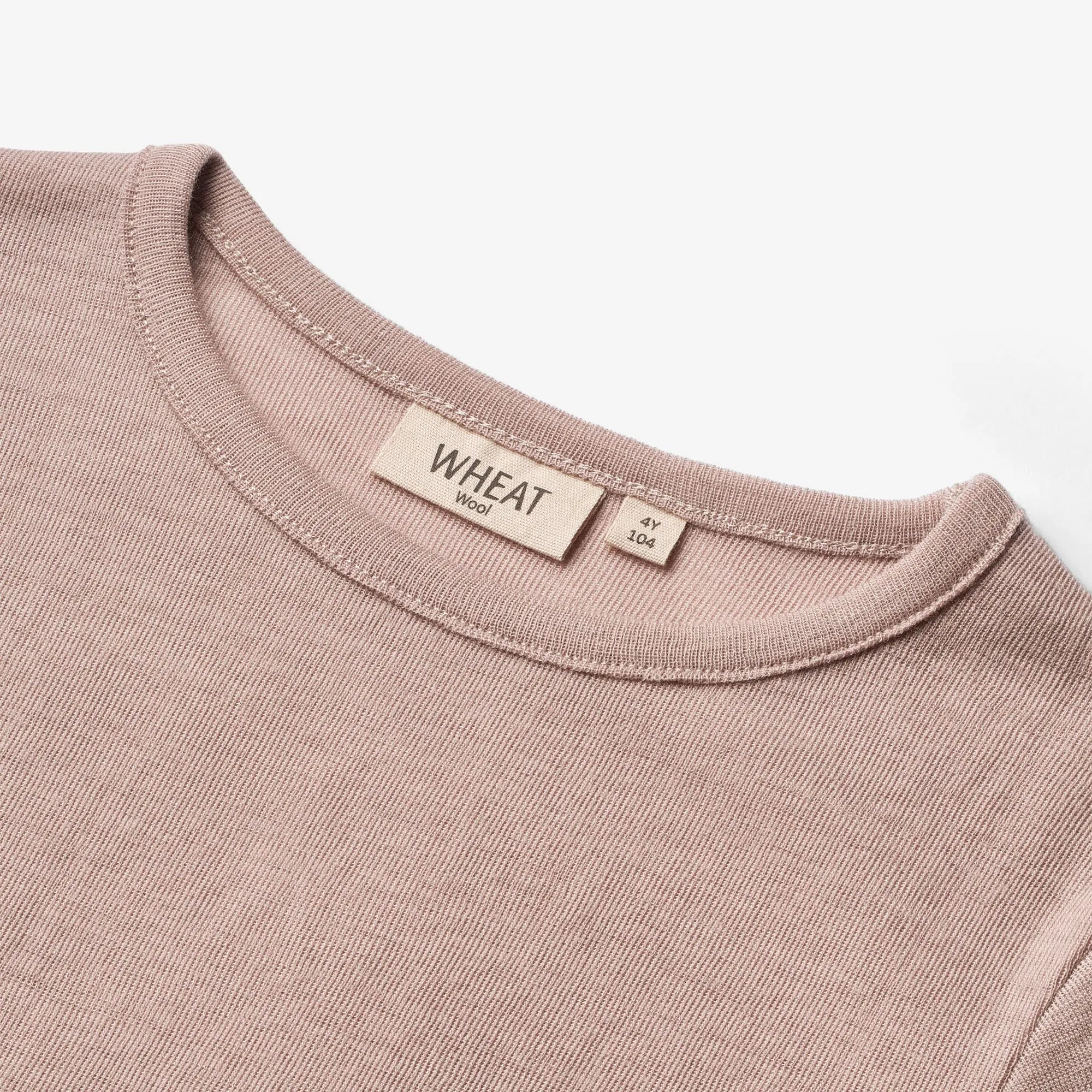 Wool T-Shirt LS - dark powder